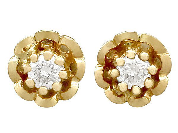 22k Indian Gold stud Filigree Design Earrings | PureJewels UK