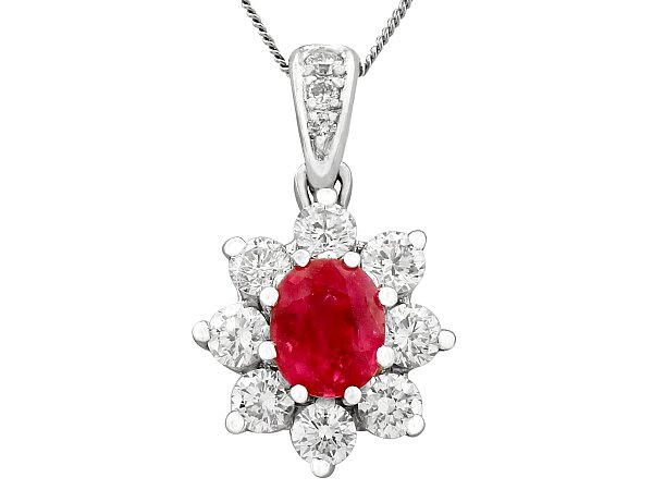 1970s Ruby and Diamond Pendant