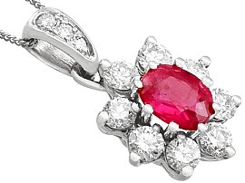 Vintage Ruby and Diamond Pendant
