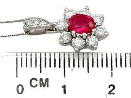 1970s Ruby and Diamond Pendant Ruler