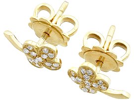 Shamrock Earrings with Diamonds