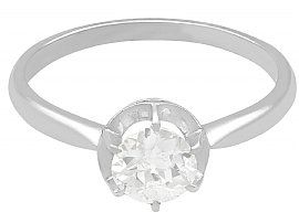 Solitaire Diamond Ring in white gold