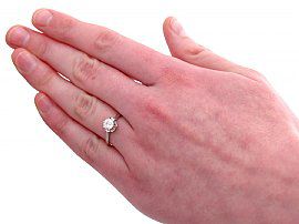 1930s Solitaire Diamond Ring on hand
