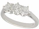 1.45 ct Diamond and Platinum Trilogy Ring - Antique and Contemporary