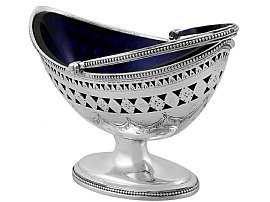 Sterling Silver Sugar Basket with Glass Liner