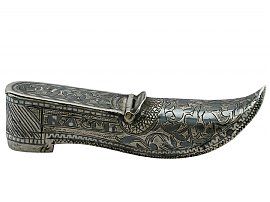 Russian Silver 'Shoe' Vesta Case - Antique Circa 1855