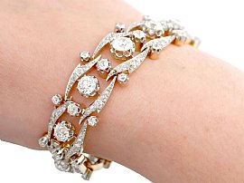 French Antique Diamond Bracelet Wearing
