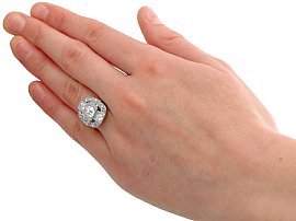 Antique Old European Cut Diamond Ring Wearing