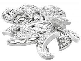 Antique Diamond Brooch in White Gold