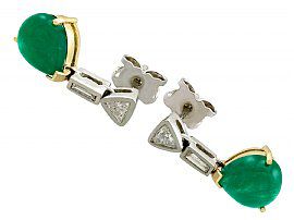 vintage emerald and diamond earrings
