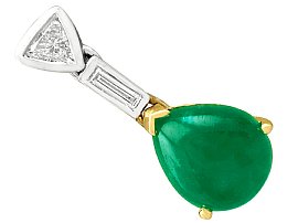 yellow gold emerald and diamond earrings