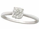 1.05 ct Diamond and 18ct White Gold Solitaire Ring - Antique Circa 1900