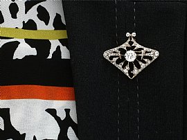 Art Nouveau Diamond Brooch Wearing