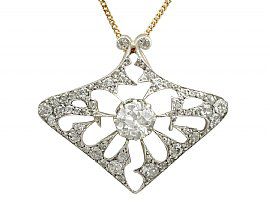 Art Nouveau Diamond Pendant 