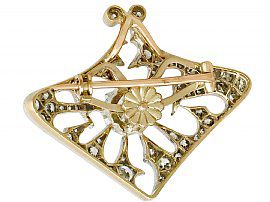 Art Nouveau Diamond Brooch Pendant 