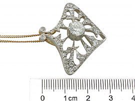 Art Nouveau Diamond Pendant Ruler