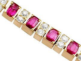 Diamond Ruby Line Bracelet