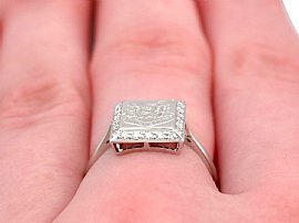 Antique Platinum Diamond Ring for Sale