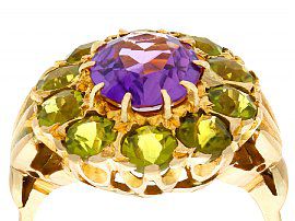 Antique Amethyst and Peridot ring