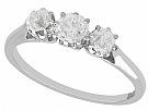 0.94ct Diamond and 18ct White Gold Trilogy Ring - Antique Circa 1930