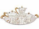 Sterling Silver Four Piece Tea and Coffee Service with Tray - Vintage George VI (1936 / 1940)
