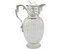 Cut Glass and Sterling Silver Mounted Claret Jug - Antique Victorian (1896)