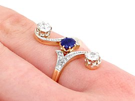Wearing Victorian Sapphire Dress Ring