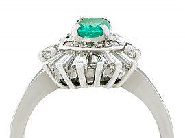 Vintage Emerald and Diamond Dress Ring