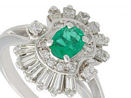1980s Emerald and Diamond Dress Ring