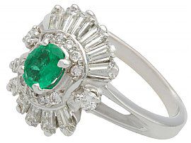 Emerald and Diamond Dress Ring 1980s