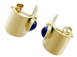 Gold and Sapphire Vintage Earrings