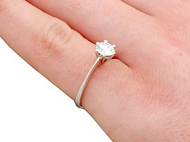 1970s Diamond Engagement Ring Wearing