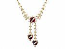 Seed Pearl and Crystal, 15ct Yellow Gold Necklace - Antique Victorian