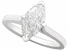 1.41 ct Diamond and 18 ct White Gold Solitaire Ring - Vintage 1986