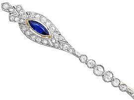 sapphire and diamond brooch