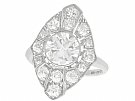 3.60ct Diamond and Platinum Marquise Ring - Art Deco - Antique Circa 1930