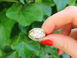 antique 4 carat diamond ring outside