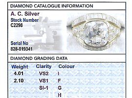 antique 4 carat diamond ring