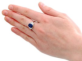 Certified antique sapphire ring