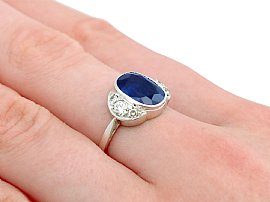 Certified antique sapphire ring