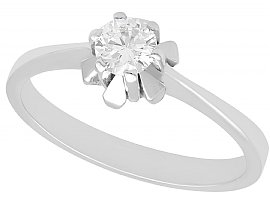 18ct White Gold Diamond Solitaire Ring for Sale