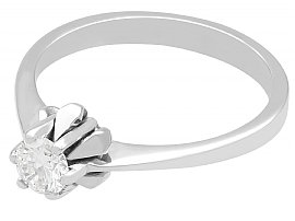 18ct White Gold Diamond Solitaire Engagement Ring 