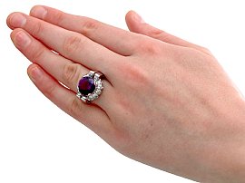 platinum amethyst ring wearing