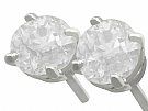 1.03ct Diamond and Platinum Stud Earrings - Antique and Contemporary