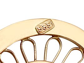 Art Nouveau Gold Pendant Hallmarks