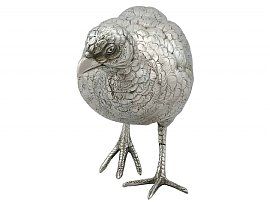 Modern Silver Pheasant Ornament