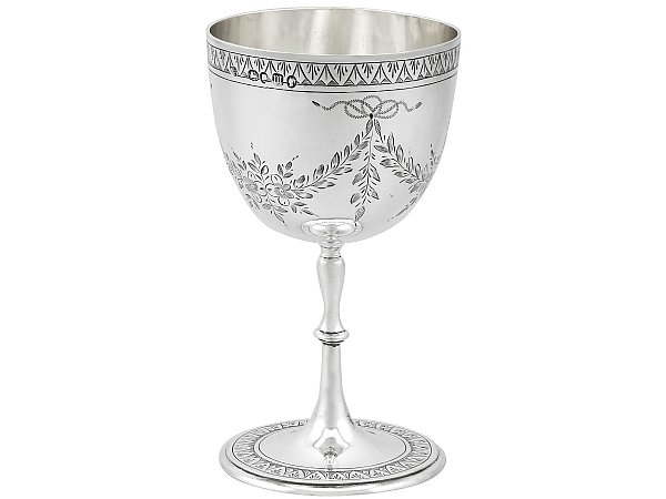 Antique Victorian Silver Goblet 