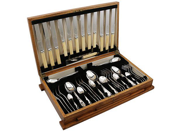 Sterling Silver Sandringham Pattern Cutlery Set