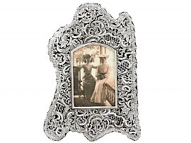 Sterling Silver Photograph Frame - Antique Victorian (1897); C2368
