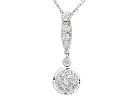 1.12ct Diamond and Platinum Necklace - Antique Circa 1930